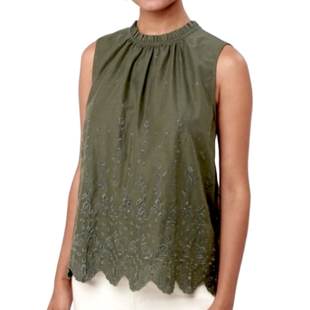 Loft Embroidered Sleeveless Top